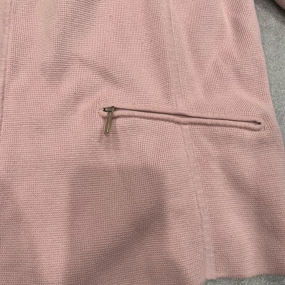 [1X]Talbots Soft Pink Women's Knit Open Cardigan Blazer - Picture 2 of 9